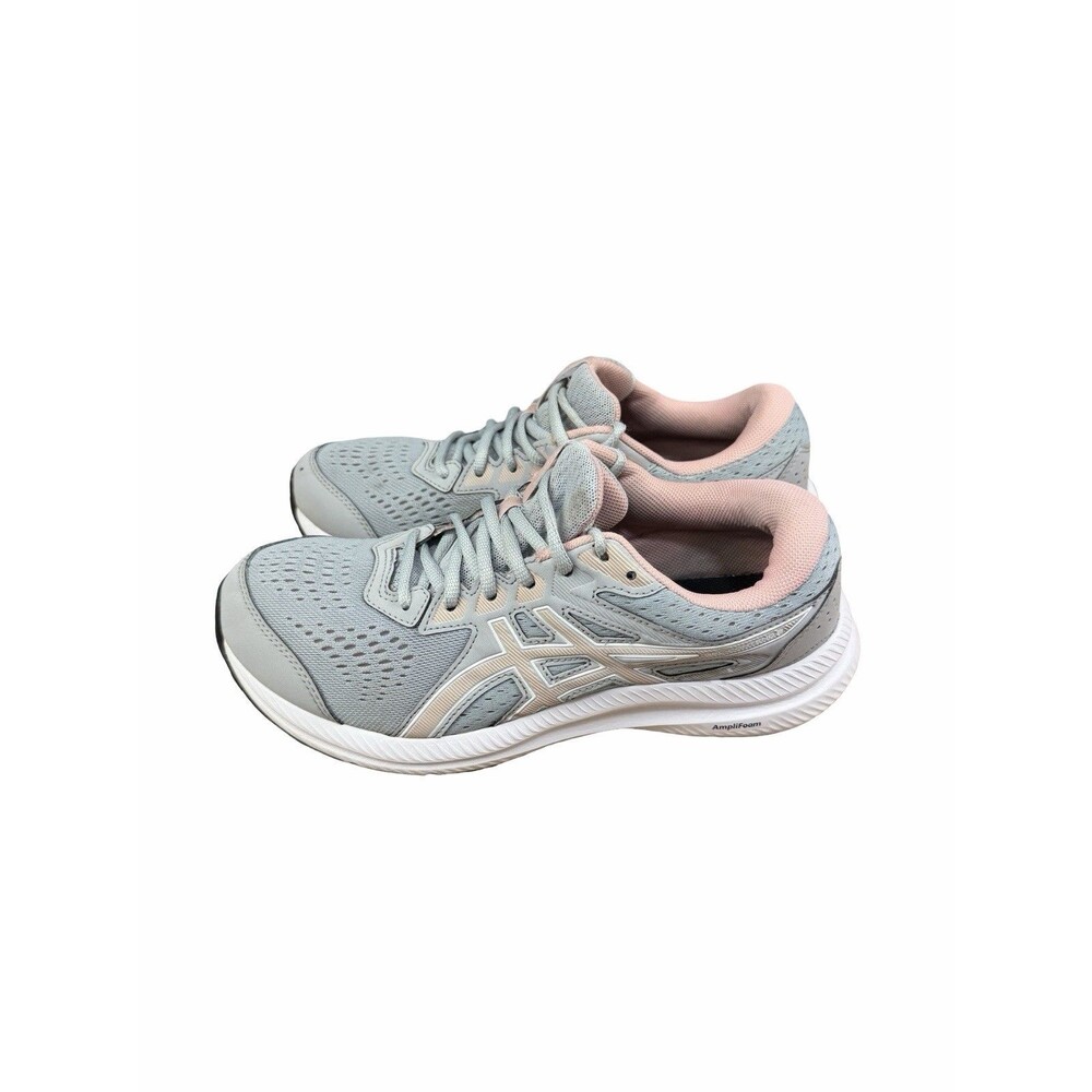 ASICS GEL-Contend 8 Women's Running Shoes Size 9.5 Grey Pink Mesh AmpliFoam